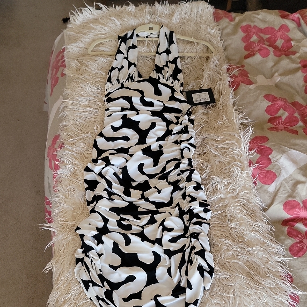NWT Norma Kamali Halter Dress - Small